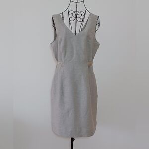 Banana Republic Petite 12P V- Neck Sheath Dress In Taupe